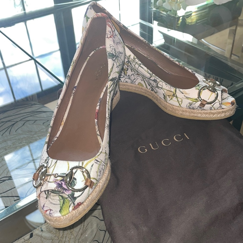 Gucci  2013 Floral horse bit espadrille 9.5